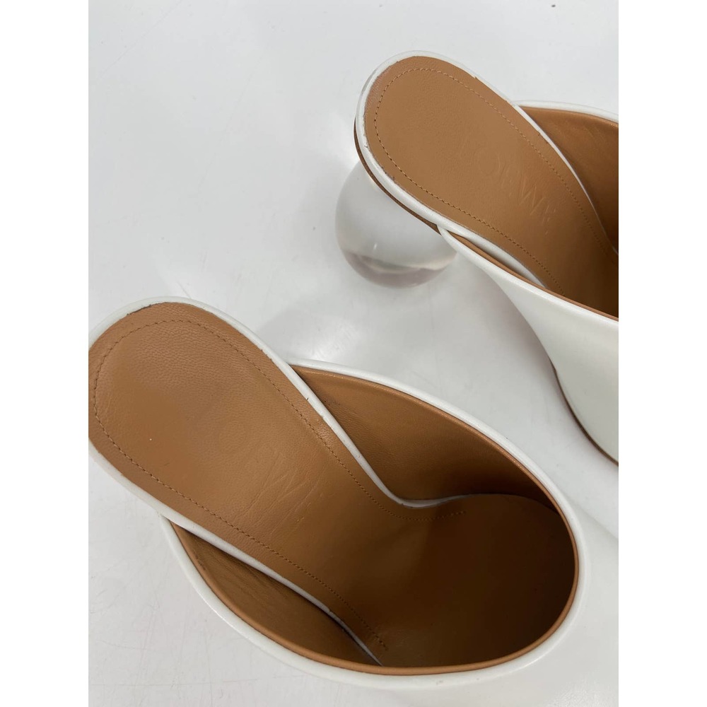 Loewe White Calfskin Bulb Drop Heel‎ Mules 37 NOWB - Picture 3 of 7